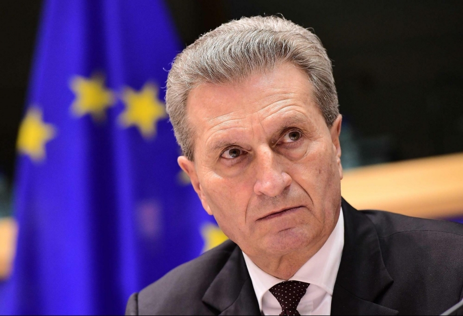 EU-Kommissar Günther Oettinger besucht Aserbaidschan