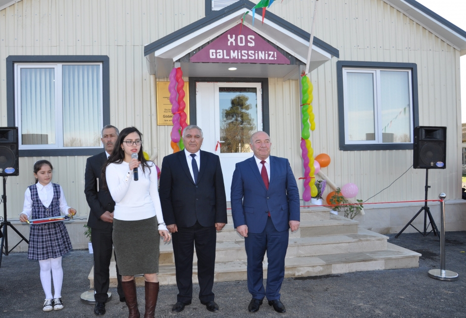 Beyləqanın Əhmədli və Gödəklər kəndlərində modul tipli məktəb binaları istifadəyə verilib