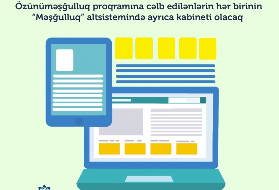 Özünüməşğulluq proqramına cəlb edilənlərin hər birinin “Məşğulluq” altsistemində ayrıca kabineti olacaq