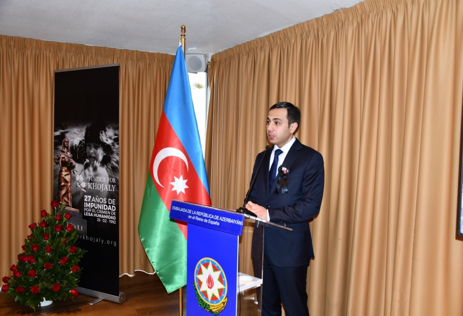 Xocalı soyqırımının 27-ci ildönümü ilə əlaqədar Madriddə anım mərasimi təşkil edilib VİDEO