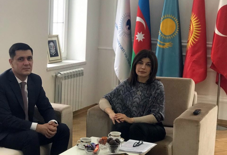 Türkmənistan rəsmisi Beynəlxalq Türk Mədəniyyəti və İrsi Fondunda olub