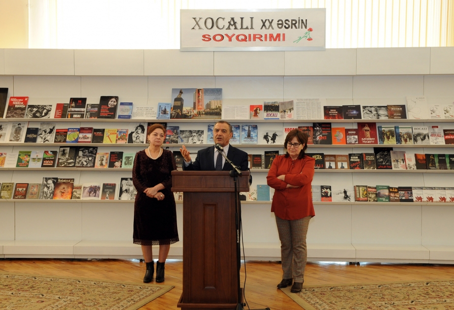Milli Kitabxanada “Xocalı – XX əsrin soyqırımı” adlı kitab sərgisi açılıb