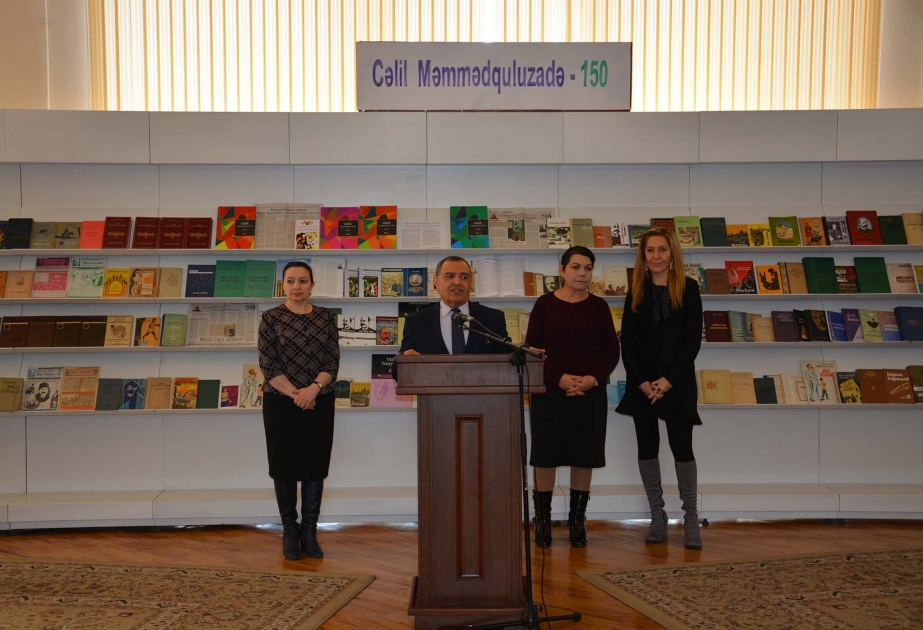 Kitabxanada növbəti kitab sərgisi Cəlil Məmmədquluzadənin yaradıcılığına həsr edilib