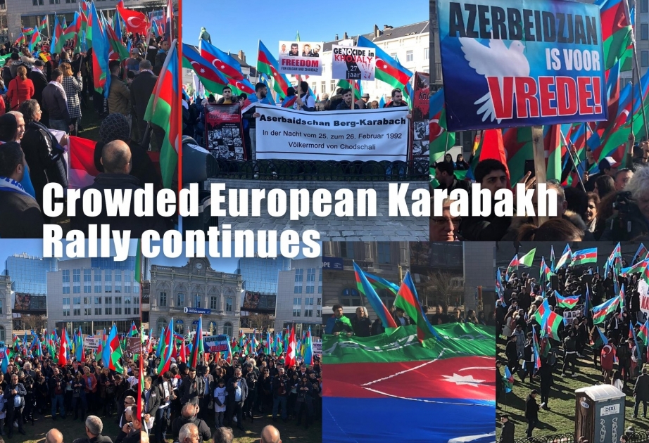 Bruselas acoge una concurrida manifestación europea tocante a Karabaj
