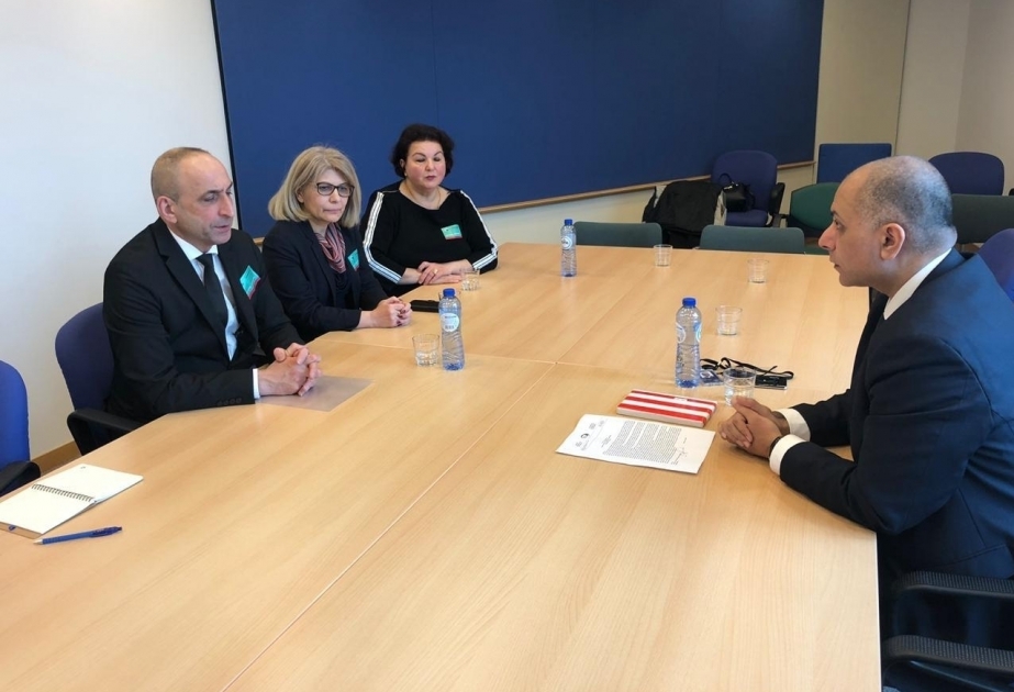 European Azerbaijanis Congress presents statement on Khojaly genocide to European Parliament member