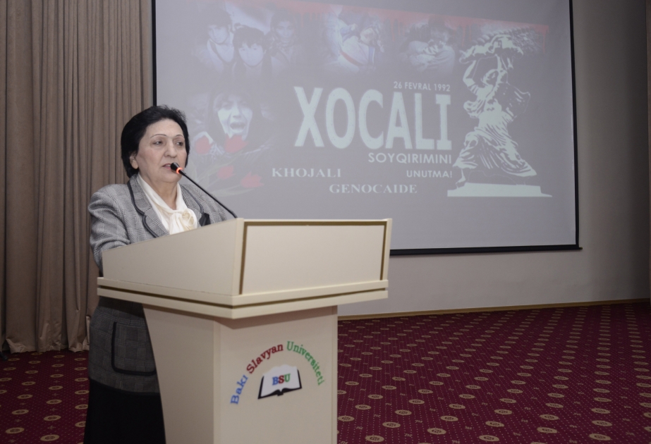 Bakı Slavyan Universitetində “Ana harayı” tamaşası təqdim olunub