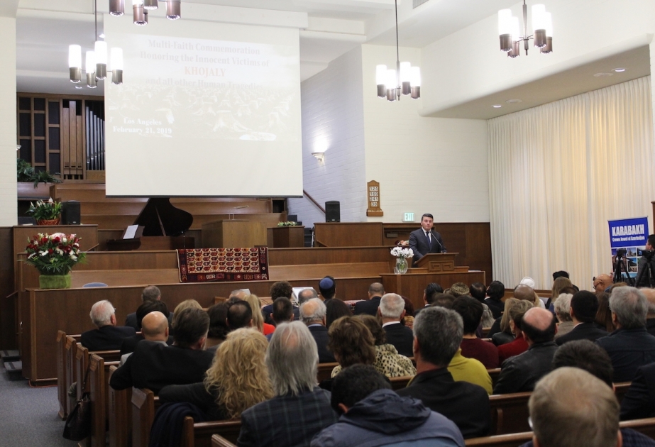 Los-Anceles kilsəsində Xocalı soyqırımı qurbanlarının xatirəsi yad edilib