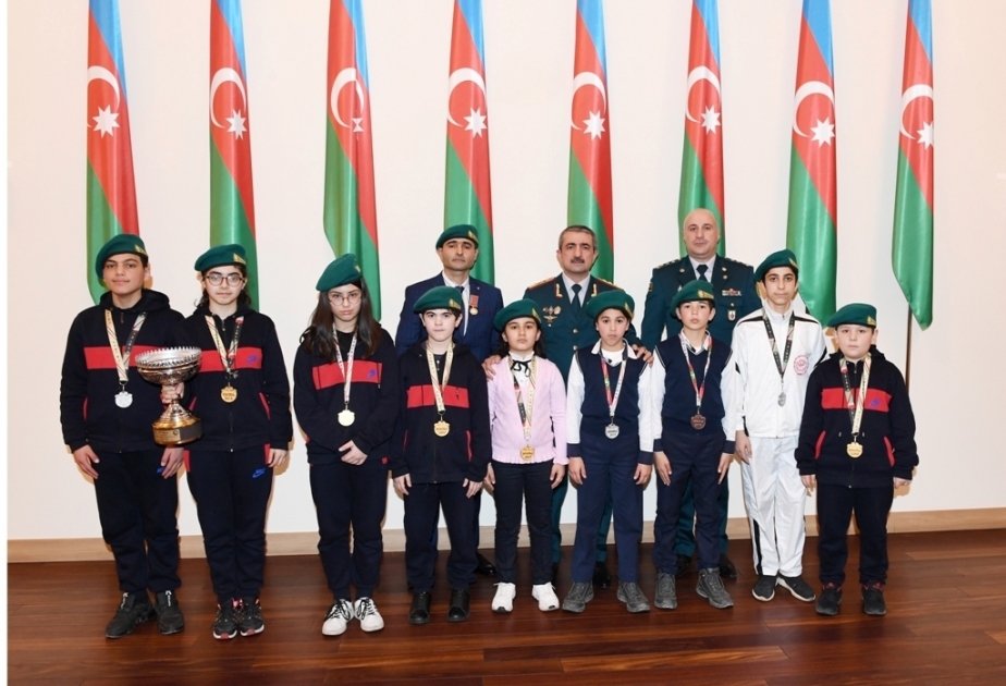DSX rəisi Tehranda “Master Cup” beynəlxalq turnirində qələbə qazanan idmançılarla görüşüb
