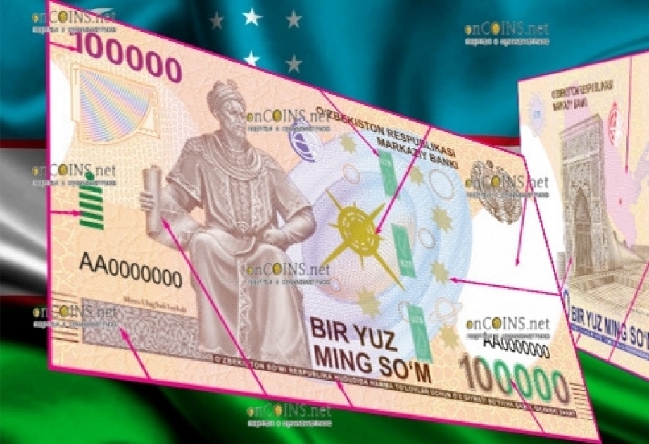 Özbəkistanda dövriyyəyə 100 min sum dəyərində əsginas buraxılıb