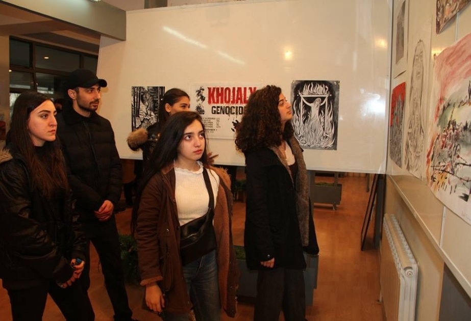 AzMİU-da “Xocalı tələbələrin gözü ilə” adlı sərgi açılıb