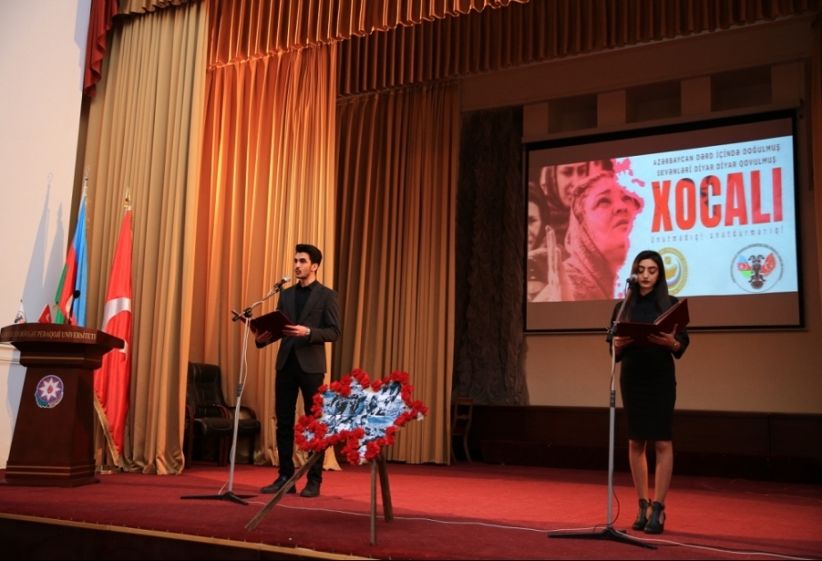 ADPU-da Xocalı soyqırımı qurbanlarının xatirəsi anılıb