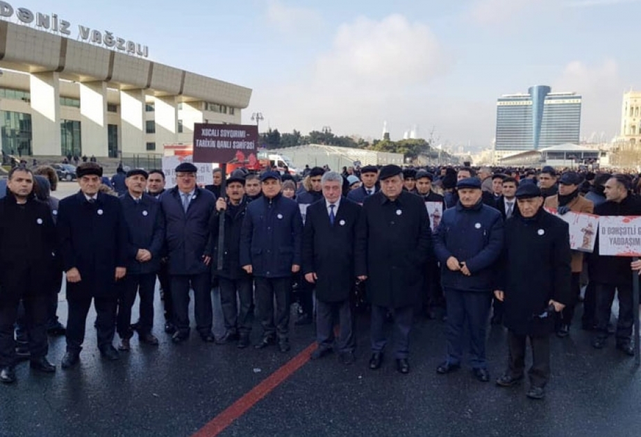 Elmi ictimaiyyətin nümayəndələri Xocalı soyqırımı qurbanlarının xatirəsini yad ediblər