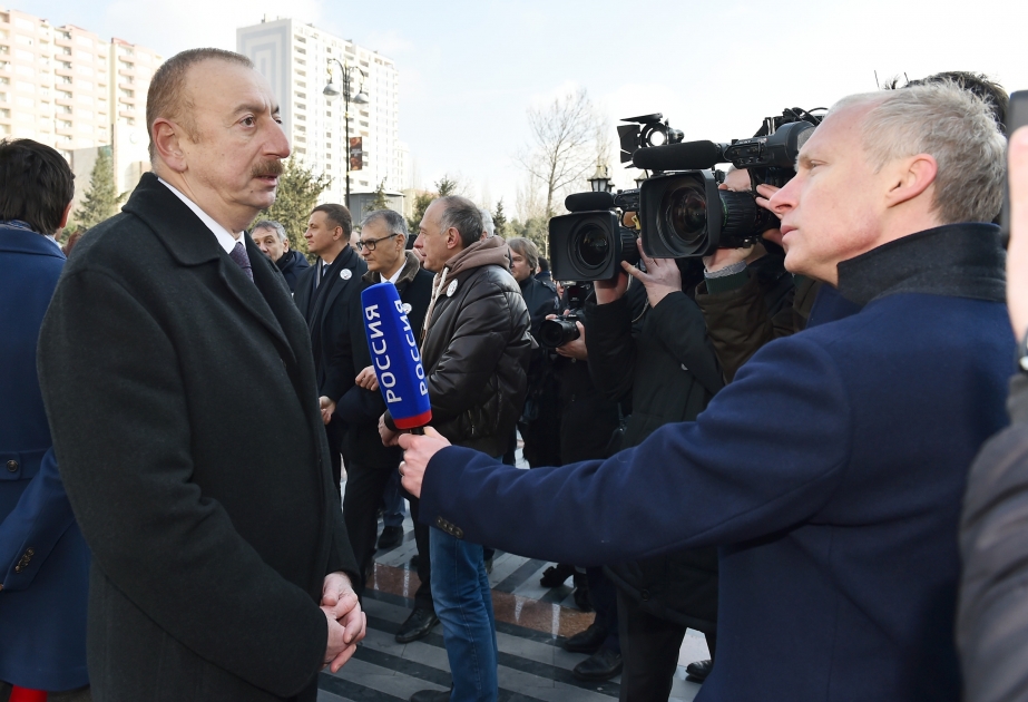 President Ilham Aliyev was interviewed by Rossiya-24 correspondent VIDEO