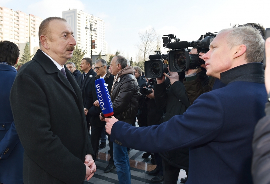Präsident Ilham Aliyev gibt Interview für Rossija-24 VIDEO