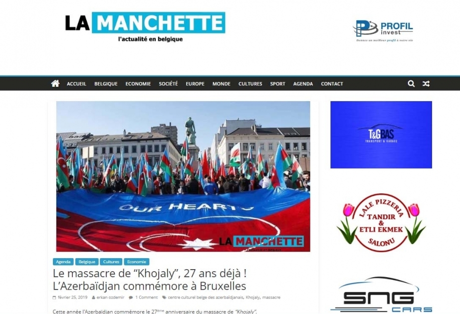 La Manchette : Le massacre de “Khojaly”, 27 ans déjà ! L’Azerbaïdjan commémore à Bruxelles