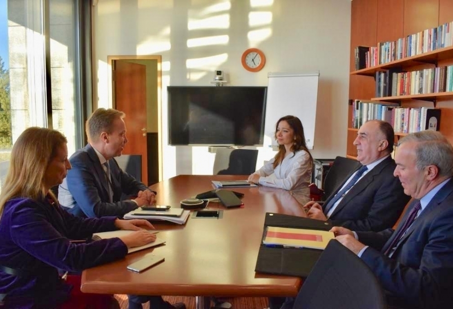 Elmar Mammadyarov se reune con el Presidente del Foro Económico Mundial