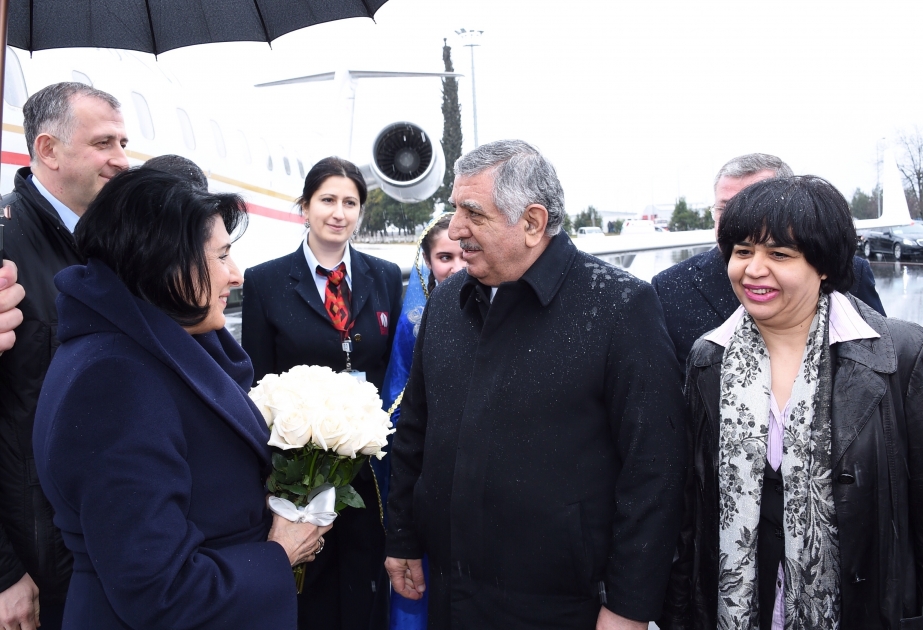Georgische Präsidentin Salome Surabischwili in Rayon Gakh