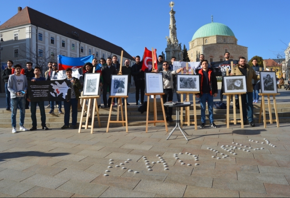 Macarıstanın Peç şəhərində Xocalı soyqırımı ilə bağlı aksiya keçirilib