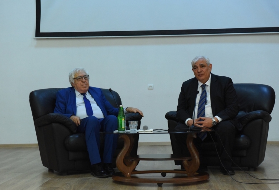 Xalq yazıçısı tələbələrə Prezident İlham Əliyevin yaradıcı ziyalılarla görüşündən danışıb
