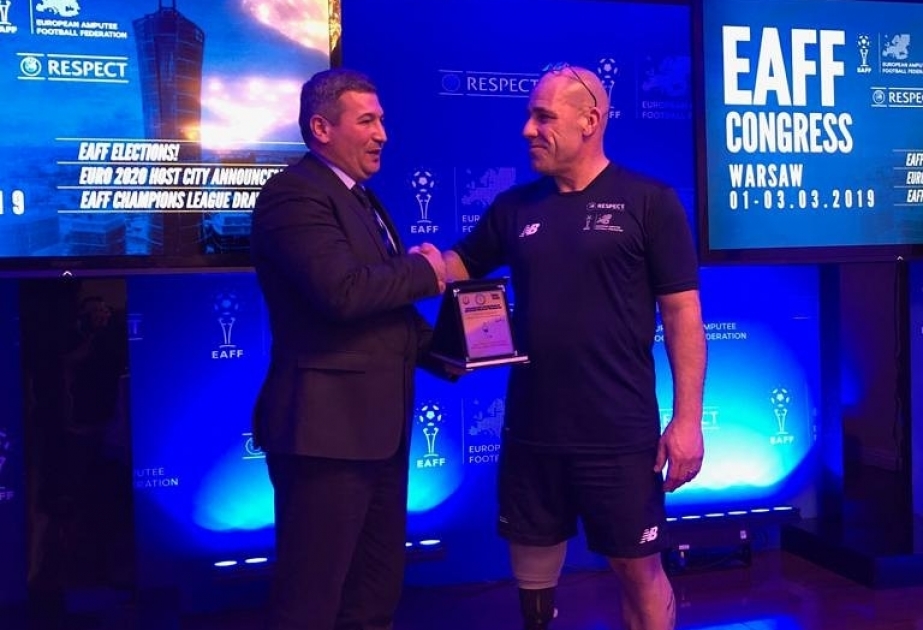 Qarabağ Əlil Döyüşçüləri Futbol Federasiyasının rəhbərliyi Varşavada beynəlxalq konqresdə iştirak edib