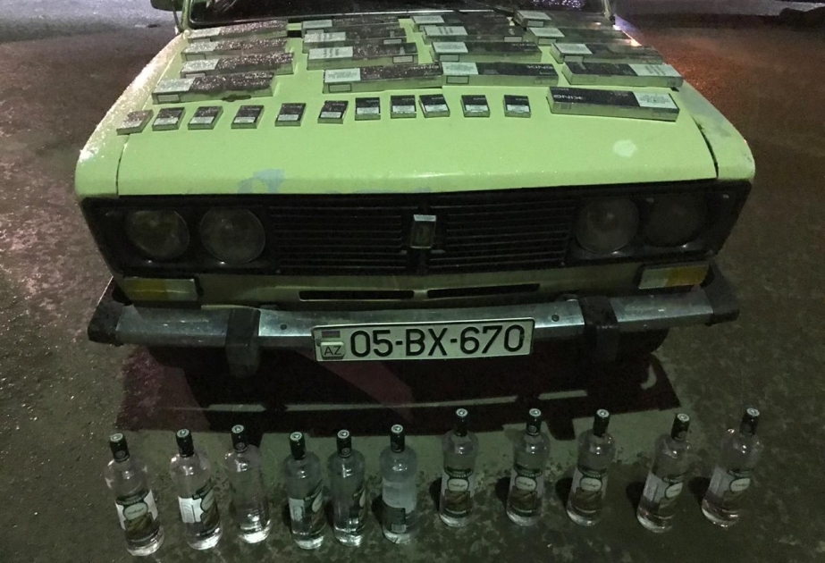 Avtomobildə gizlədilən siqaret və spirtli içkilərin ölkəyə gətirilməsi cəhdinin qarşısı alınıb