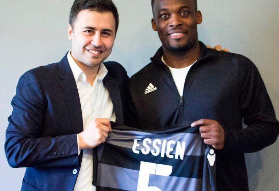 Michael Essien visits Bayil Arena Stadium in Baku