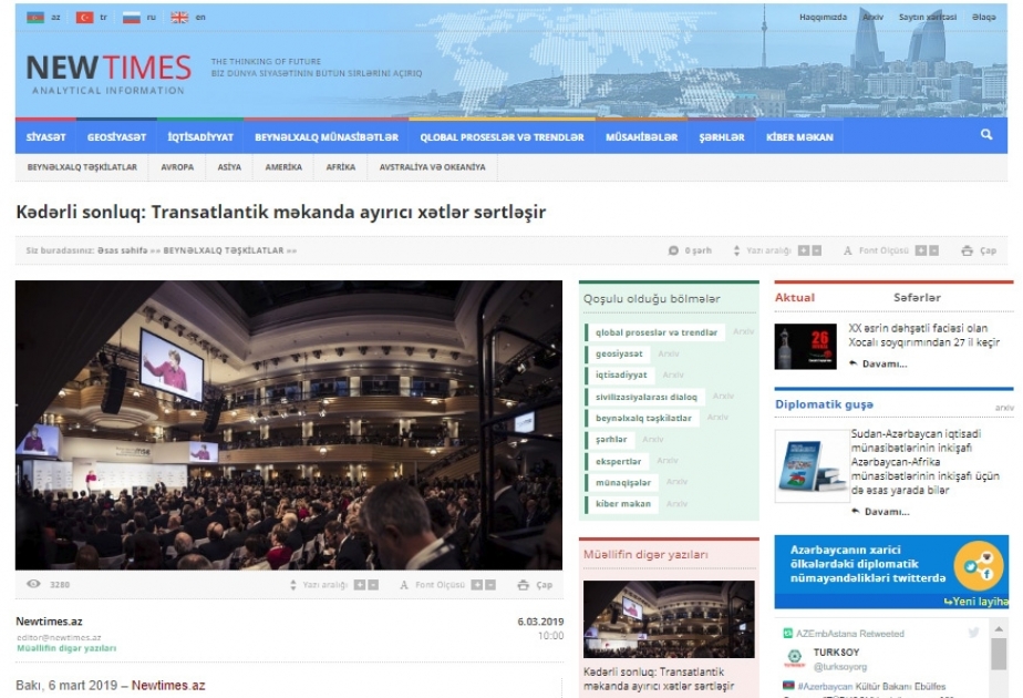 Kədərli sonluq: Transatlantik məkanda ayırıcı xətlər sərtləşir