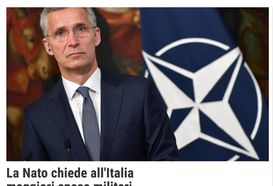NATO-nun baş katibi İtaliyanın müdafiə xərclərini artırmasından məmnun qalıb