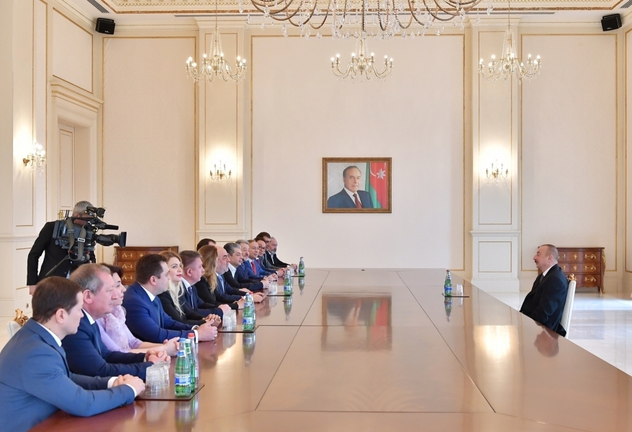 Präsident Ilham Aliyev empfängt jüdische Delegation aus Russland VIDEO