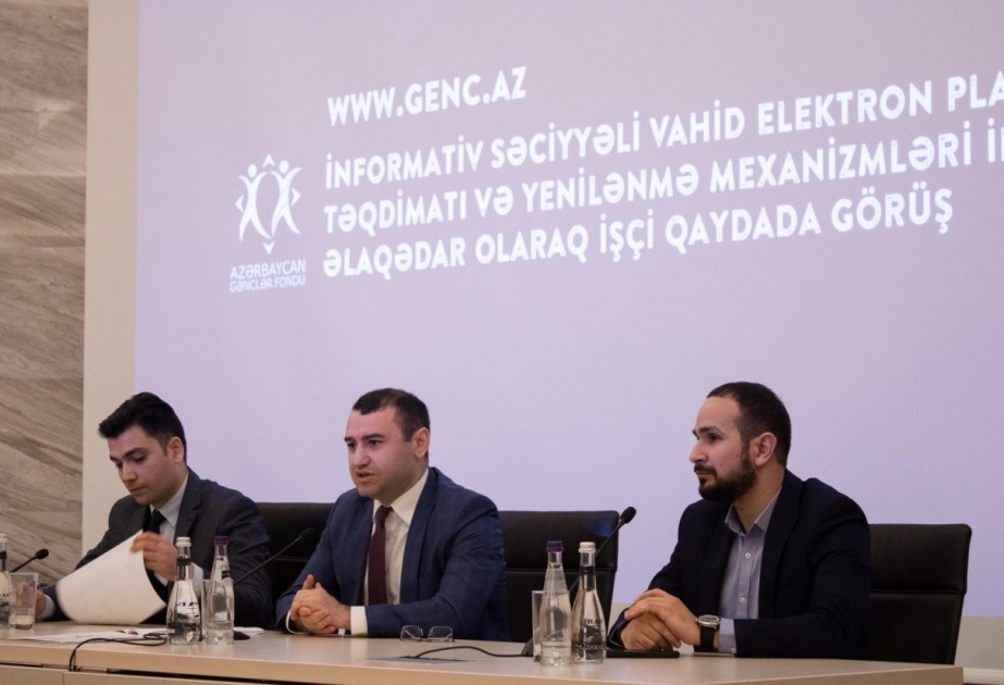 Gənclər üçün informativ səciyyəli vahid elektron platformanın təqdimatı keçirilib