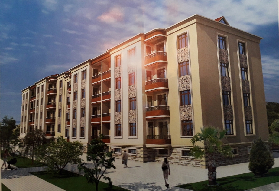 Qax şəhərində 48 mənzilli yaşayış binası tikilir