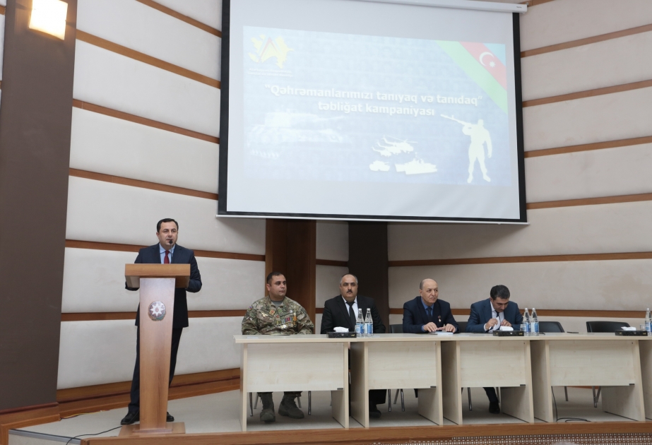 “Qəhrəmanlarımızı tanıyaq və tanıdaq” təbliğat kampaniyası çərçivəsində maarifləndirici tədbir keçirilib