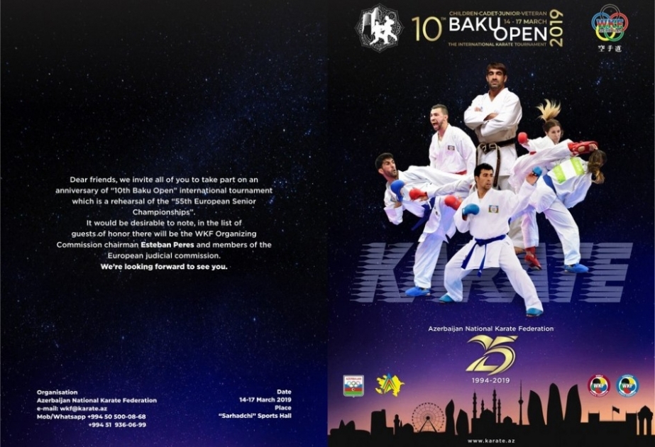 “Baku Open” beynəlxalq turnirində 10-dan artıq ölkədən karateçilər iştirak edəcəklər