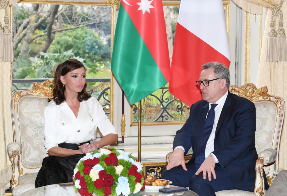 النائبة الأولى للرئيس الأذربيجاني تلتقي رئيس الجمعية الوطنية الفرنسية