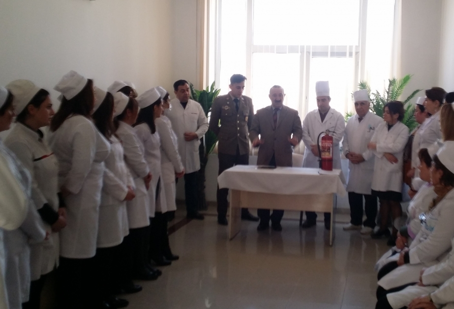 Səhiyyə müəssisələrinin yanğın təhlükəsizliyi diqqət mərkəzində saxlanılır