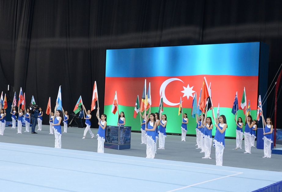 Bakıda idman gimnastikası üzrə dünya kuboku yarışlarının açılış mərasimi olub