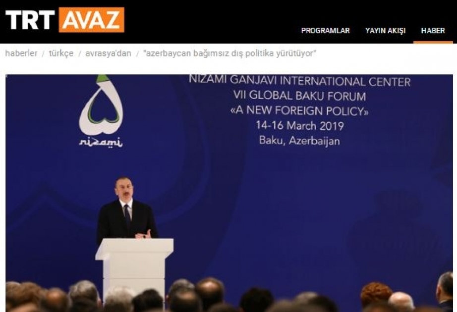 Türkiyə KİV-lərində VII Qlobal Bakı Forumundan geniş bəhs edilib