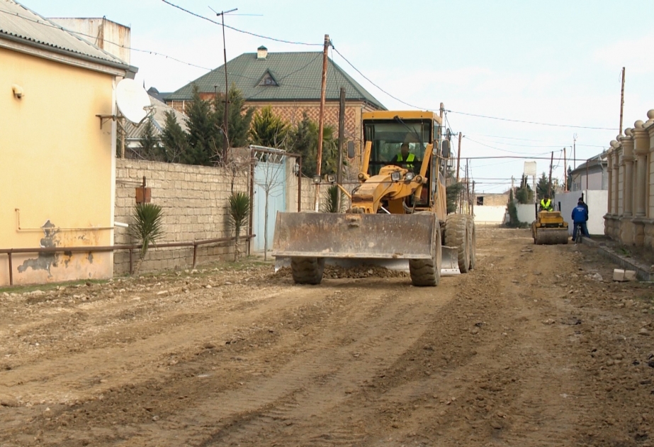 Mərdəkan qəsəbəsində 4 küçə təmir edilib, 4-də isə işlər davam etdirilir
