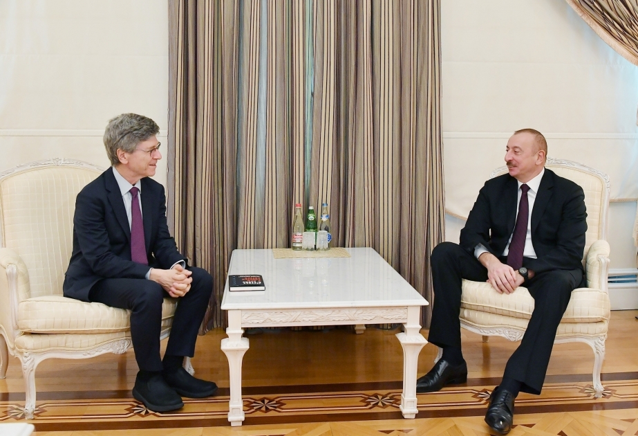 伊利哈姆·阿利耶夫总统接见联合国秘书长可持续发展特别顾问