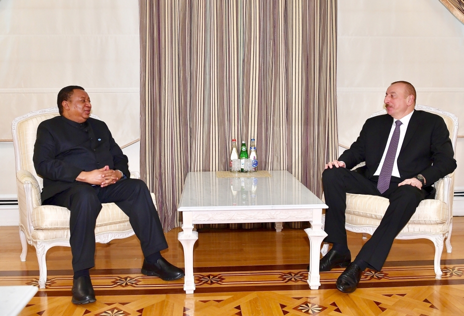 Präsident Ilham Aliyev empfängt Opec-Generalsekretär VIDEO