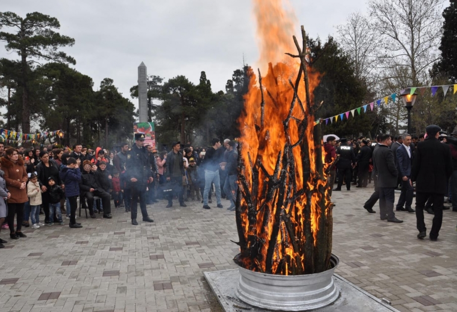 Beyləqanda Novruz tonqalı alovlandırılıb