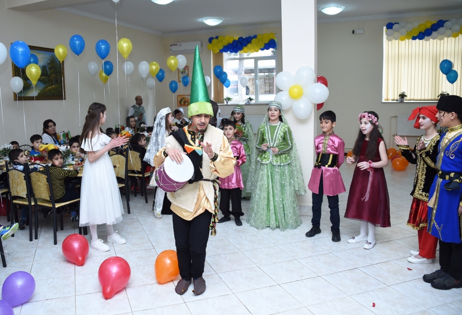 Heydər Əliyev Fondunun təşəbbüsü ilə kimsəsiz və xüsusi qayğıya ehtiyacı olan uşaqlar üçün Novruz şənlikləri keçirilib