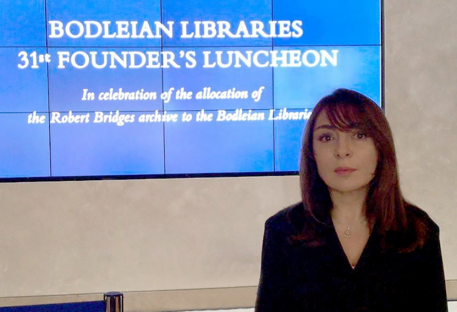 Akademik Nərgiz Paşayeva Oksford Universitetinin Bodli Kitabxanasının yaradıcısının şərəfinə təşkil edilən təntənəli qəbulda iştirak edib
