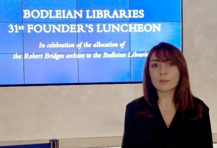 Akademikerin Nargiz Paschayeva nimmt an feierlichem Empfang zu Ehren von Gründer der Bodleian Library von Universität Oxford teil