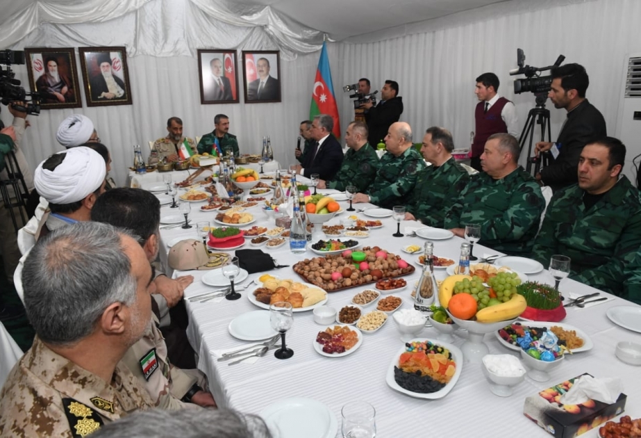 Azərbaycan və İran dövlət sərhədində Novruz bayramı münasibətilə tədbir təşkil olunub VİDEO