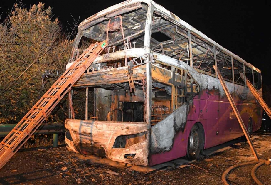 Çində avtobusun yanması nəticəsində 26 nəfər ölüb