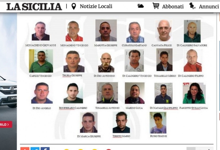 İtaliya polisi “Cosa Nostra” mafiya şəbəkəsinə qarşı irimiqyaslı xüsusi əməliyyat təşkil edib