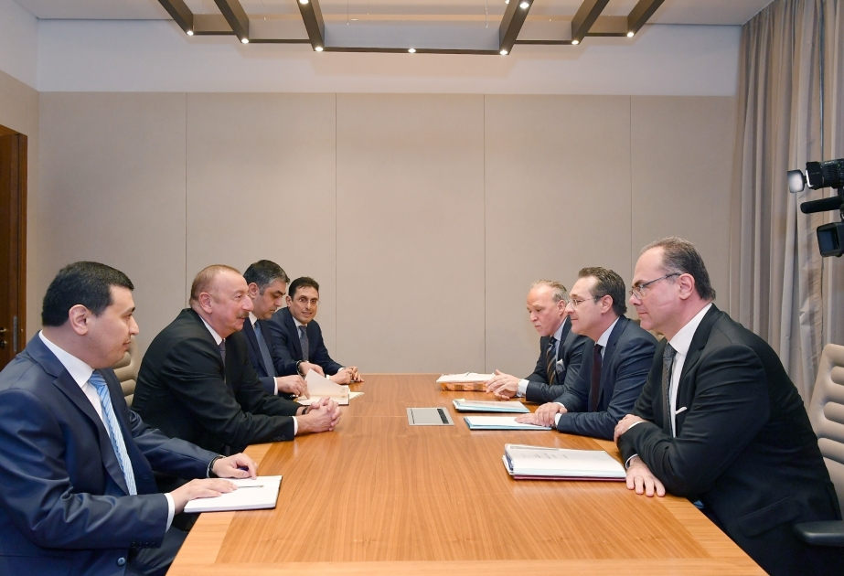 Präsident Ilham Aliyev trifft Österreichs Vizekanzler Heinz-Christian Strache VIDEO