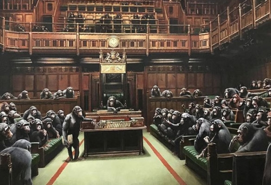 Benksinin “Devolved Parliament” əsəri Brexitlə əlaqədar Bristol Muzeyinə qayıdıb