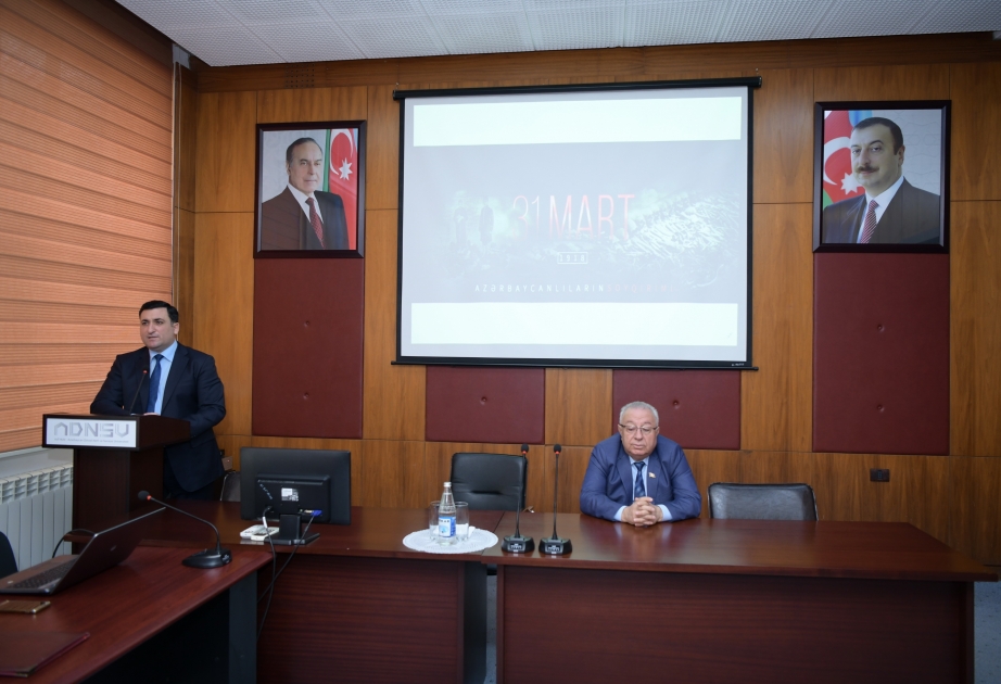 Dövlət Neft və Sənaye Universitetində 31 mart soyqırımı qurbanlarının xatirəsi anılıb